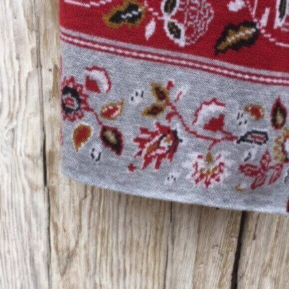 [New] Max Sport LA (XS=4) Knit Duster Style Long Cardigan Sweater Black/Red/Gray - Picture 7 of 8